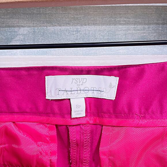 RSVP By TALBOTS Sateen Chino Pants Pink Crop Ankle Work Womens 8P 8 Petite - Picture 6 of 6